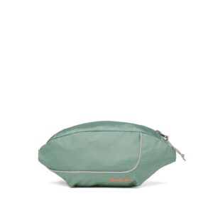 CROSS EASY Bauchtasche in mintgrün mit grauer Naht und korallenfarbenem Logo, ideal für Reisen und Outdoor-Aktivitäten.