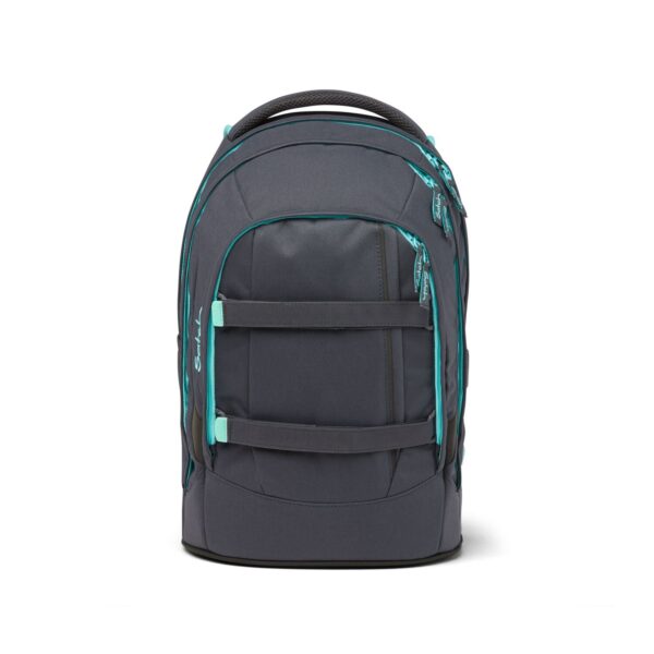Stylischer Schulrucksack Pack Mint Phantom mit ergonomischem Design, gepolsterten Tragegurten und reflektierenden Elementen für Schüler ab der 5. Klasse.