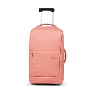 Trolley Flow M in Pure Coral für Kinderreisen, ausgestattet mit zweiwege-Reißverschluss und TSA-Zahlenschloss, optimal für Urlaub und Klassenfahrten.