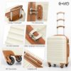 COOLIFE Koffer-Set in Gelb/Schwarz, bestehend aus einem mittelgroßen Trolley Koffer, einer Reisetasche und einem Kulturbeutel, ideal für Reisen.