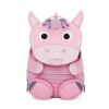 Niedlicher Einhorn Kindergartenrucksack für Kinder im Alter von 3 bis 5 Jahren, mit gepolstertem Design und freundlichem Gesicht, ideal für den Kita-Alltag.