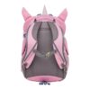 Affenzahn Großer Freund Kindergartenrucksack in Rosa und Grau, gestaltet in Form eines niedlichen Tieres mit großen Ohren und einem Einhorn-Horn, ideal für Kinder im Alter von 3 bis 5 Jahren.
