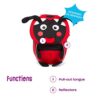 Kindergarten-Rucksack für 1-3 Jährige im Marienkäfer-Design, ergonomisch und mit reflektierenden Elementen, perfekt für kleine Entdecker.