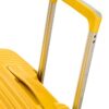 American Tourister Soundbox Spinner L Koffer in Golden Yellow mit Teleskopgriff und strukturierter Oberfläche, ideal für Reisen