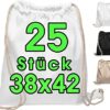 Baumwoll Turnbeutel Set mit 25 Stück in verschiedenen Farben, ideal für Sport, Einkaufen und kreative Projekte, OEKO-TEX® zertifiziert.