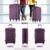 Mittelgroßer lila Hartschalen Reisekoffer mit Zwillingsrollen, 66 cm für stilvolle und praktische Reisen