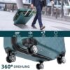 Modernes Reisekoffer-Set BEIBYE Zwillingsrollen 2066 in Dunkelgrün mit robustem Design und funktionalen Features.