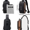 Stilvolle und funktionale Brusttasche für Herren, wasserdicht und mit Anti-Diebstahl-Funktion, ideal für Outdoor Aktivitäten.