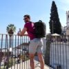 Flexibler Cabin Max Handgepäck Rucksack 40x20x25 für Ryanair, perfekt für Flugreisen mit seitlicher Kompression und umweltfreundlichem recyceltem Polyester.