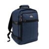 Cabin Max Metz Rucksack in dunklem Blau, ideal als Handgepäck für Wizz Air und Eurowings, mit kompaktem Design, mehreren Fächern und komfortablen Tragegurten.