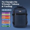 Cabin Max Metz Rucksack auf einfarbigem Hintergrund, ideal für Wizz Air Handgepäck mit 40x30x20 cm Abmessungen, zeigt ergonomisches Design und praktische Fächer.