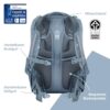 Ergonomischer coocazoo Schulrucksack Mate „Bloomy Daisy“ in hellgrau mit verstellbarem Brustgurt und Hüftgurt, ideal für Schüler ab der 3. Klasse.