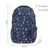 Blauer coocazoo Schulrucksack Mate „Bubble Dreams“ mit bunten Punkten, ergonomisch und anpassbar für Kinder ab der 3. Klasse.