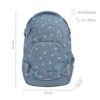 Ergonomischer Schulrucksack von coocazoo im Design 'Bloomy Daisy', hellgrau mit floralen Mustern, ideal für Schüler ab der 3. Klasse.