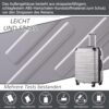 COOLIFE Hartschalen-Koffer in silber mit strukturierter Oberfläche, 93 Liter, erweiterbar, aus ABS-Material, ausgestattet mit TSA-Schloss und vier robusten Rollen.