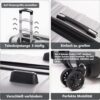 COOLIFE Hartschalen-Koffer mit Teleskopstange, Griff, stabilen Spinner-Rollen und Verschleißschutz, ideal für Reisen mit einem Volumen von 93 Litern.