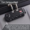 TSA-Zahlenschloss für Gepäck mit individuell einstellbaren Kombinationen und Sicherheitslogo, ideal für Reisen in die USA und Kanada.