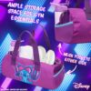 Disney Sporttasche für Kinder in Lila mit Stitch-Motiv, 40 x 20 x 20 cm, ideal für Sport und Reisen mit zwei Seitentaschen und verstellbarem Gurt.
