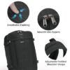 ECOHUB 20L Handgepäck Rucksack in Schwarz, wasserabweisend, mit atmungsaktiver Polsterung und SBS-Reißverschlüssen, ideal für Reisen mit Ryanair und andere Airlines.