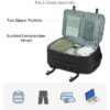 ECOHUB 20L Handgepäck Rucksack in Schwarz, wasserdicht, mit Diebstahlschutz und 3D Laptop-Fach, ideal für Reisen mit niedrigem Kostenaufwand.