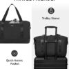 ECOHUB 20L Handgepäcktasche in Schwarz, ideal für Flugreisen mit Ryanair, mit gepolsterten Tragegriffen, Trolley-Halterung und Quick Access Pocket.