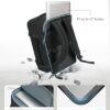 ECOHUB 20L Handgepäck Rucksack in Schwarz, ausgestattet mit einem sicheren 3D-Laptop-Fach für 14-Zoll-Laptops, wasserdicht und aus recyceltem Material, ideal für Reisen mit Ryanair und anderen Airlines.