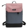 Stylischer Ela Mo Rucksack für Damen in Rosa und Grau mit praktischem Design, ideal für Schule, Uni und Business, schützend und umweltfreundlich.