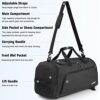 G4Free 60L Sporttasche in schwarz, multifunktionale Trainings- und Reisetasche mit Schuhfach und Nassfach, ideal für Sport und Reisen.