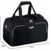 JAKO Sporttasche Classico Junior in Schwarz mit einem geräumigen Hauptfach, zusätzlicher Innentasche und strapazierfähigem 600D Polyester, ideal für Sport und Freizeit.