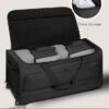 REDOLZ XXL Jumbo Trolley-Reisetasche mit Rollen in Schwarz, 90 cm groß, erweiterbar von 150 auf 185 Liter, mit praktischem Bodenfach und robusten Rollen für unterwegs. Ideal für Reisen und optimale Organisation.