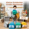 Der REISERACKER Kindergartenrucksack Wild Animal für Jungen und Mädchen, ideal für Kinder ab 1 Jahr, mit Tierkopf-Design und praktischen Funktionen für den Kindergarten.
