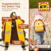 Bunter Kindergartenrucksack in Form eines Löwen, ideal für Kinder ab 1 Jahr, mit gepolsterten, verstellbaren Gurten und reflektierenden Elementen, für den Einsatz im Kindergarten und bei Ausflügen.
