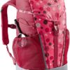 VAUDE Kinderrucksack Puck 10 Liter in pink für Kinder, ausgestattet mit gepolsterten Schultergurten, Regenhülle und Lupe, ideal für Wanderungen und Schule.