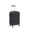 KONO Handgepäck Koffer Trolley in Schwarz, 55x40x22cm, leicht und robust mit 4 multidirektionalen Zwillingsrollen und TSA Schloss für sicheres Reisen.