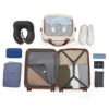 KONO 55cm Handgepäck-Koffer Trolley Set, gefüllt mit Kleidung und Reiseaccessoires, auf einem hellen Untergrund, ideal für Kurztrips und Wochenendausflüge.