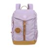 LÄSSIG Kinder Wanderrucksack in Lila mit Brustgurt und gepolsterten Schultergurten, ideal für Outdoor-Abenteuer. Wasserabweisend und funktional mit integriertem Regenschutz.