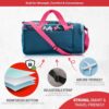 Meteor 20 40 L Sporttasche in Pink/Blue Flowers, ideal für Sport, Reisen und Alltag. Robuste und stilvolle Reisetasche mit verstellbarem Schultergurt und verstärktem Boden.