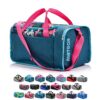 Meteor 20 40 L Sporttasche in Pink/Blue Flowers für Kinder und Erwachsene, ideal für Sport, Reisen und Fitness.