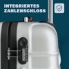 MONZANA® Kofferset 4tlg Hartschalen Koffer in Silber mit integriertem Zahlenschloss, ergonomischen Gelgriffen und 360°-Rollen für komfortables Reisen.