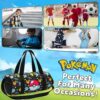 Pokémon Sporttasche für Kinder mit bunten Pokémon-Motiven und großem Pokéball-Design, ideal für Schule, Sport und Reisen