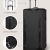 REDOLZ XXL Jumbo Trolley-Reisetasche in Schwarz mit ausziehbaren Handgriffen und robusten Rollen, ideal für Reisen mit einem Volumen von 150 bis 185 Litern.