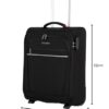 Travelite Bordtrolley Handgepäck Koffer in Schwarz, 52 cm, leicht mit 2 Rollen und Kombinationsschloss, ideal für Reisen.