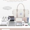 Multifunktionale Reisetasche für Damen in hellem cremefarbenen Design mit Schuhfach, ideal für Flugreisen, Fitnessstudio, Strand und Camping.