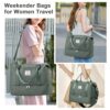 Moderne Reisetasche für Damen im tiefen Grün, ideal für Reisen, Fitness und Freizeit, mit praktischem Schuhfach und wasserdichter Nasstasche.