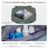 Olivgrüne Reisetasche für Damen, ideal für Handgepäck, Sport und Reisen, mit mehreren Fächern und wasserdichter Tasche für nasse Gegenstände.