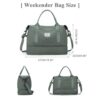 Reisetasche für Damen in Grün, ideal für Handgepäck, Sport, Reisen und Wochenendausflüge mit zahlreichen Taschen und Schuhfach.