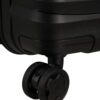 Schwarzer Samsonite Intuo Spinner L Koffer mit expandierbarem Design und modernem Erscheinungsbild, ausgestattet mit leichtgängigen Doppelrollen.