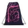 satch Sportbeutel Turnbeutel für Mädchen und Jungen mit Reißverschlussfach in Dunkelblau und Pink, 12 Liter, ideal für Schule und Freizeit