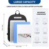 Schwarzer Schulrucksack mit großer Kapazität, geeignet für Laptop bis 15,4 Zoll, ideal für Schule, Reisen und Freizeit.