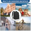 Stylischer Schulrucksack in Schwarz, ideal für Schule, Freizeit und Reisen, geeignet für Laptops bis 15,4 Zoll, mit praktischen Fächern und bequemen Schultergurten.